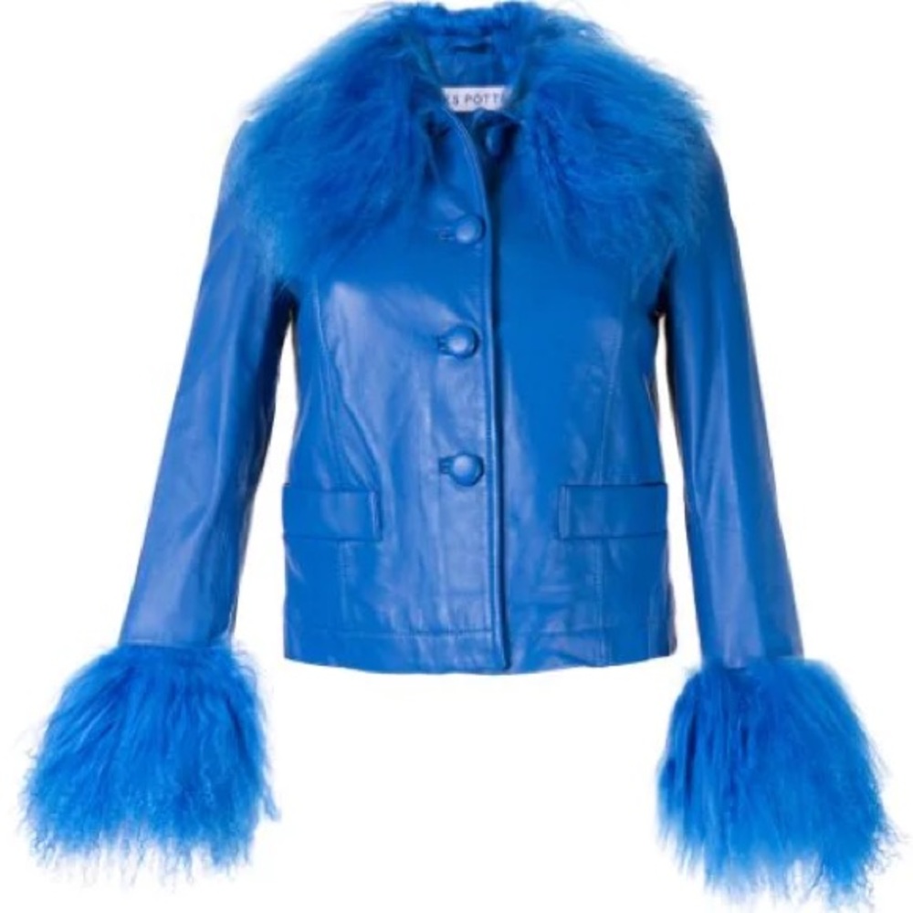 COPY - Dorthe Blue Leather Saks Potts Jacket